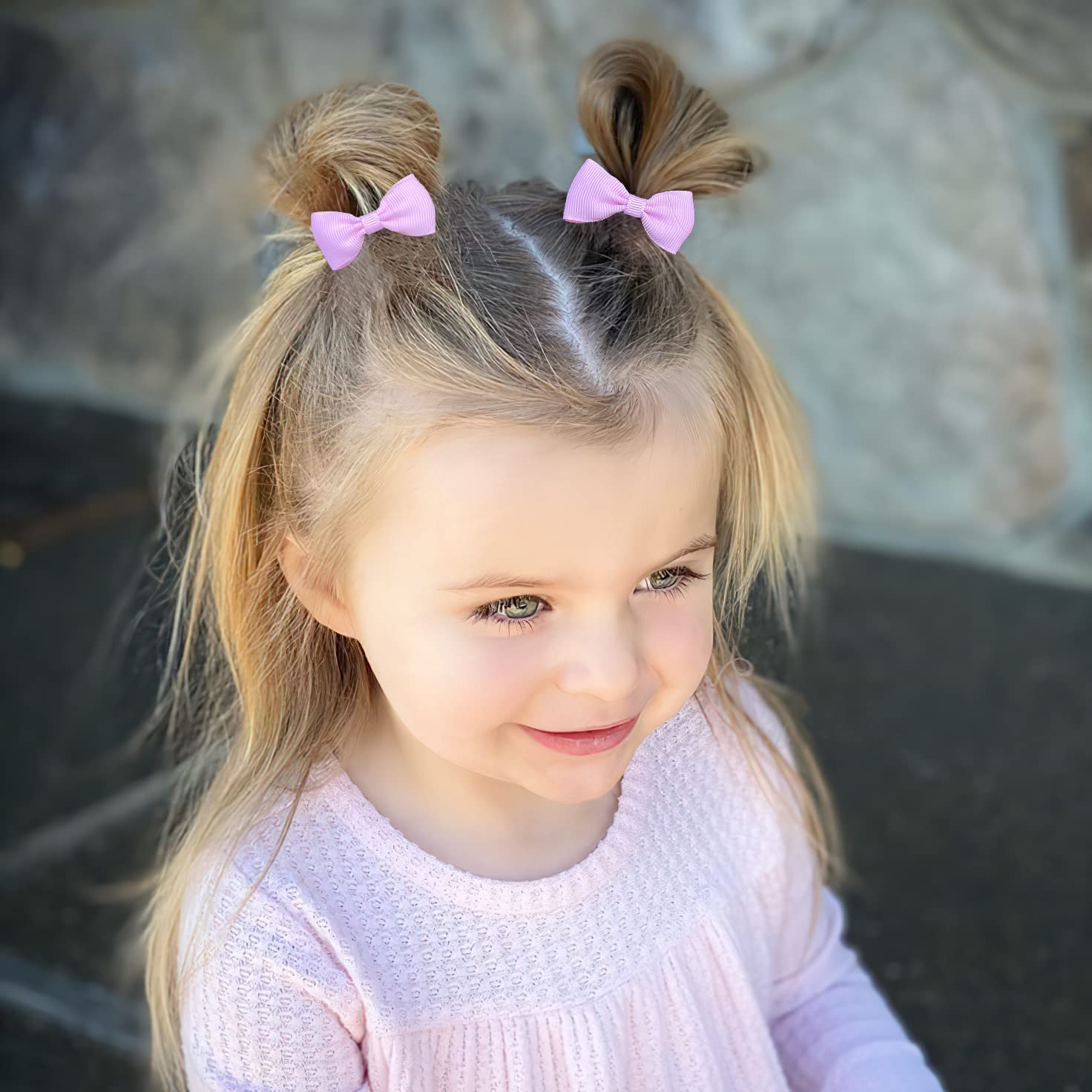 BBGifts tiny hair ties with bows for toddlers with secure yet gentle ponytails.