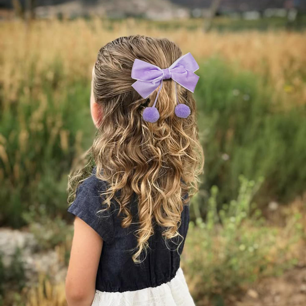 BBGifts velvet bows clip baby girls fashion worn for cute party looks
