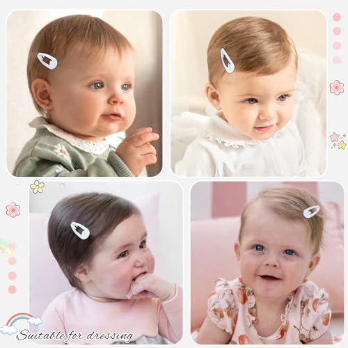 BBGifts white snap hair clip close-up shows durable snap mechanism for everyday wear.