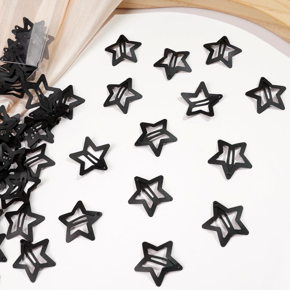 BBGifts y2k black star hair clip captures retro vibe with reliable grip.