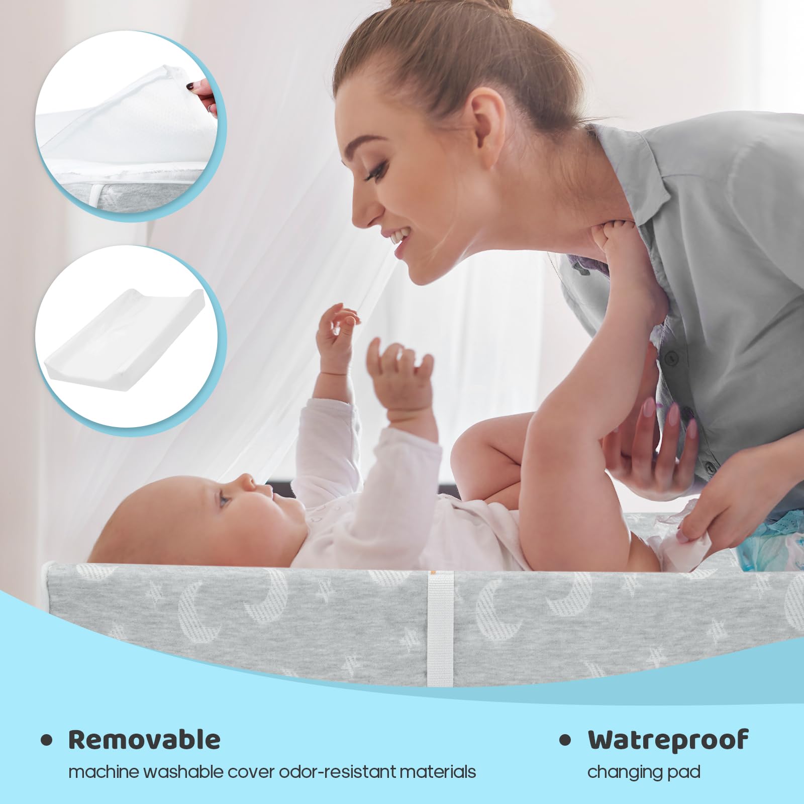 BBjixiang changing pad dresser-top fit illustrates universal compatibility