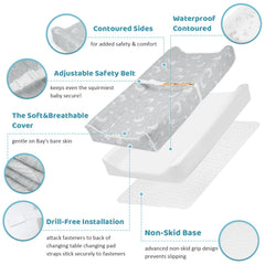 BBjixiang changing pad non-slip base underside demonstrates secure dresser-side stability