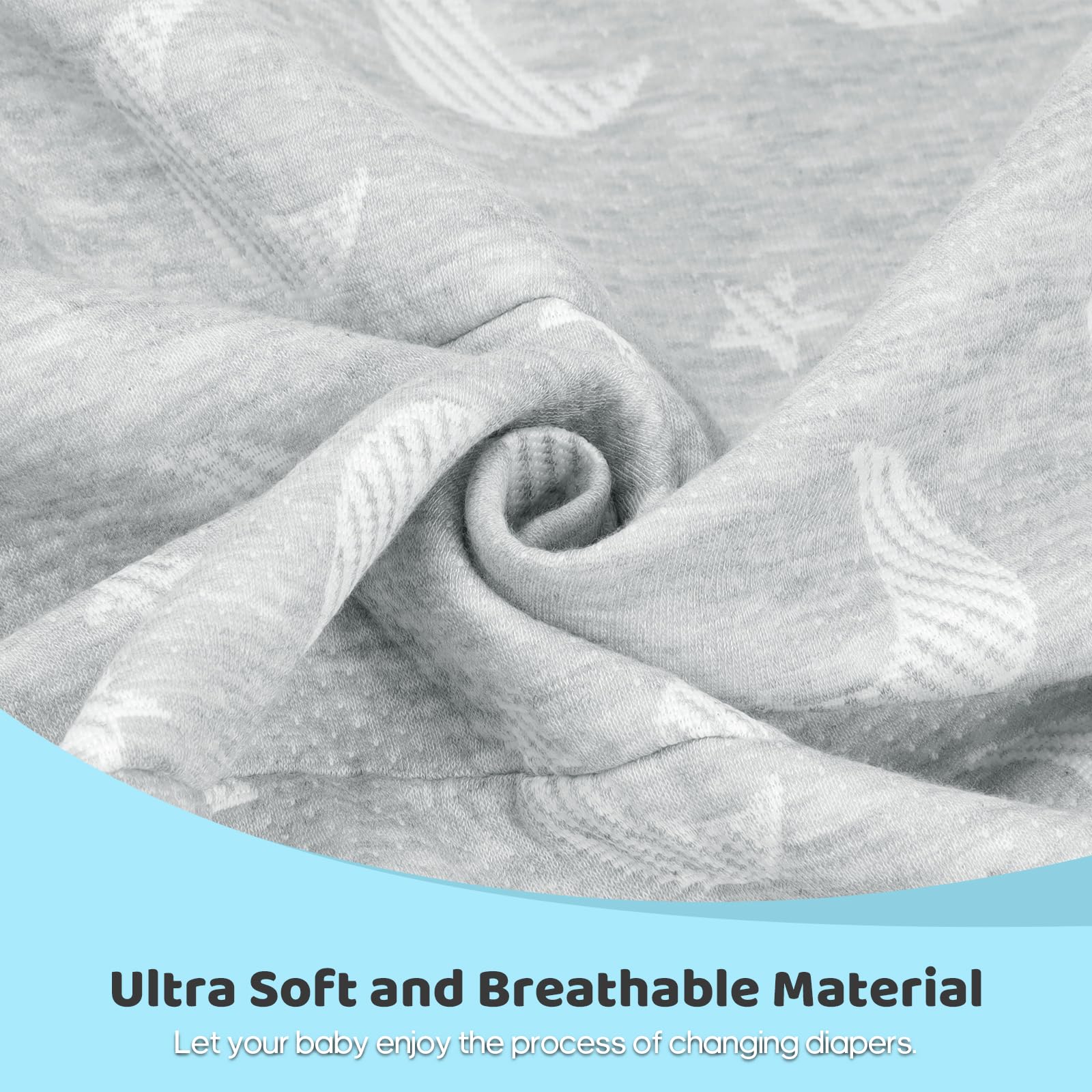BBjixiang changing pad waterproof cover closeup shows easy wipe-clean surface