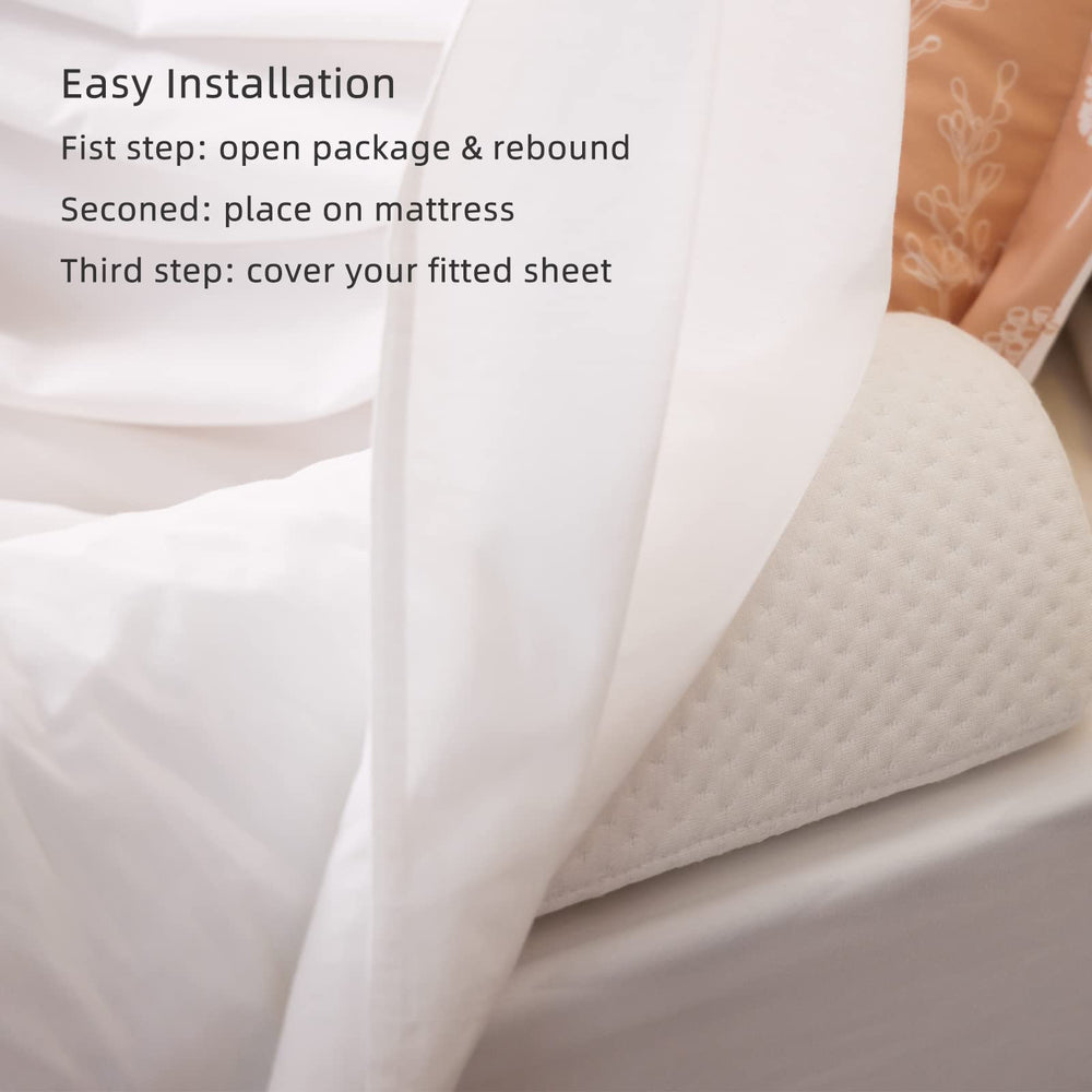 BBjixiang Two-pack rails shown on a full-size bed for easy transitions.