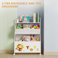 BBLIKE 3-tier toy box ample space for toys and books