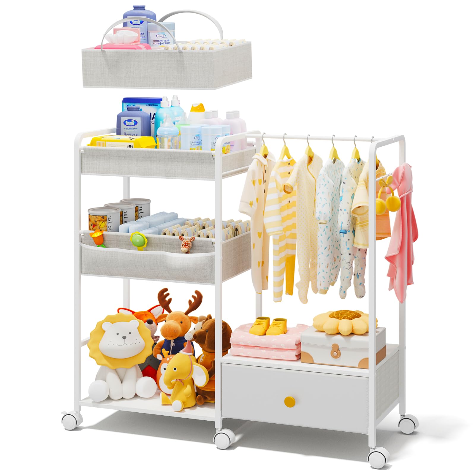 BBLIKE 3in1 diaper caddy top basket for quick changes and essentials