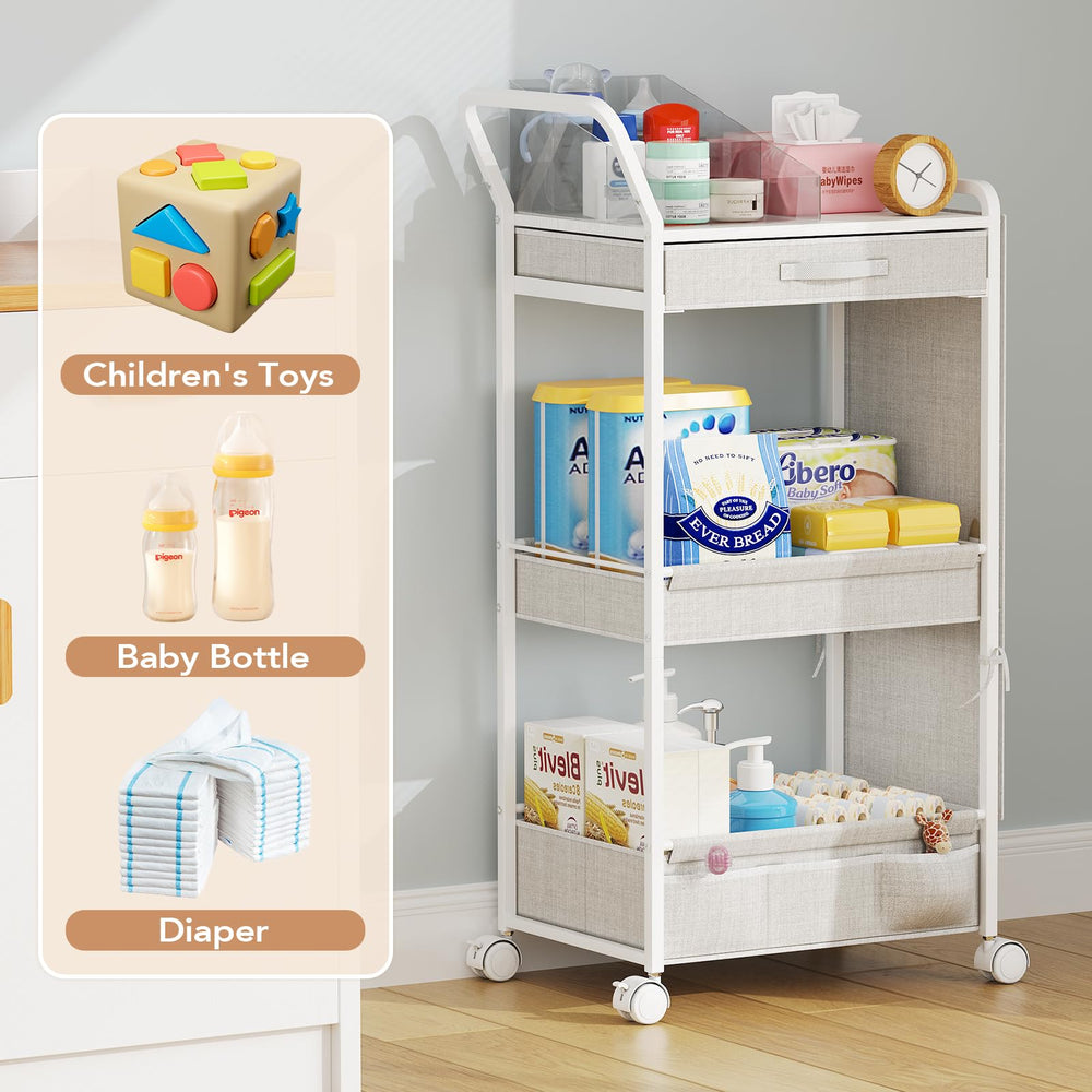 BBLIKE compact design fits beside crib for midnight diaper changes.
