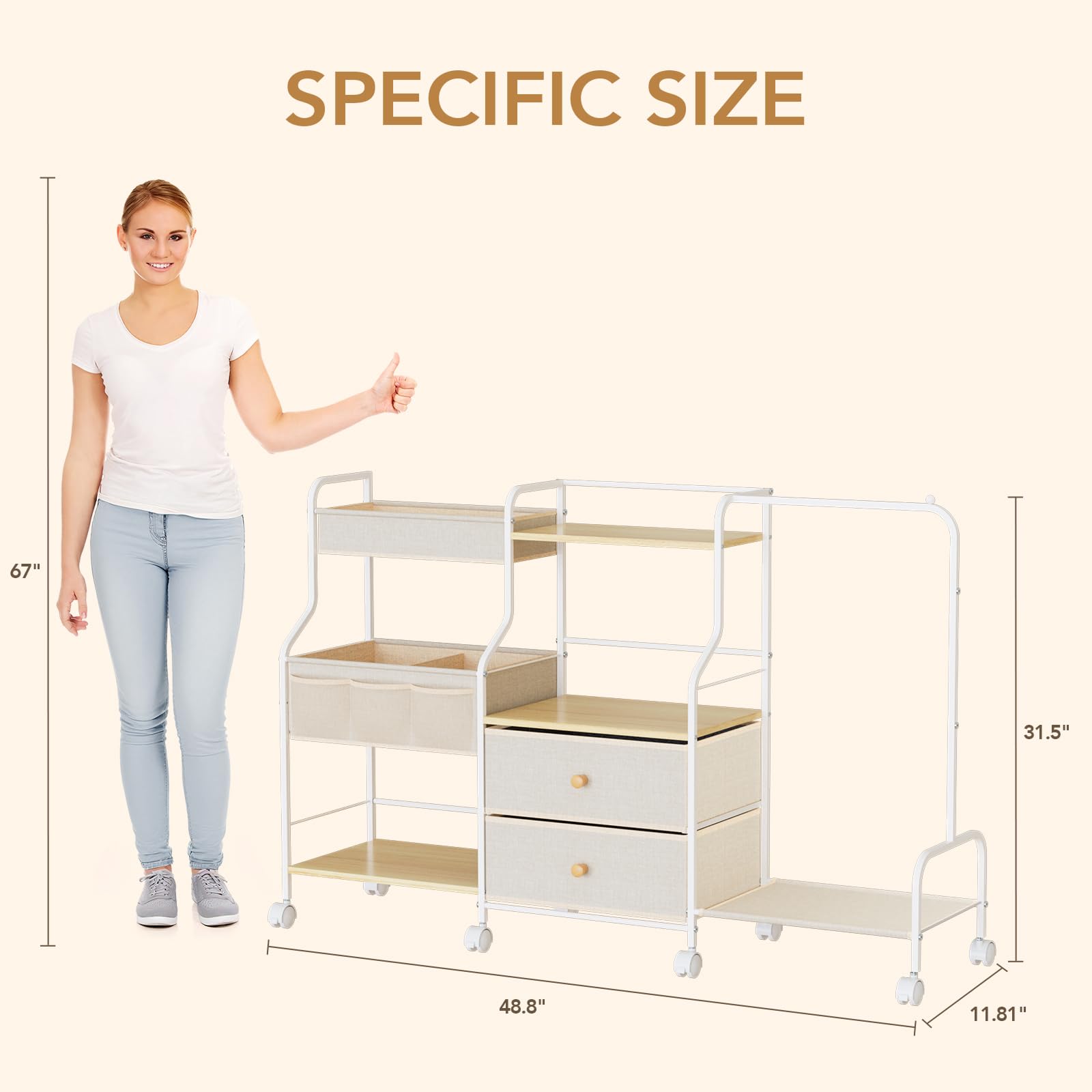 BBLIKE Diaper Caddy drawers-open-shelves organizes bottles and wipes at a glance.