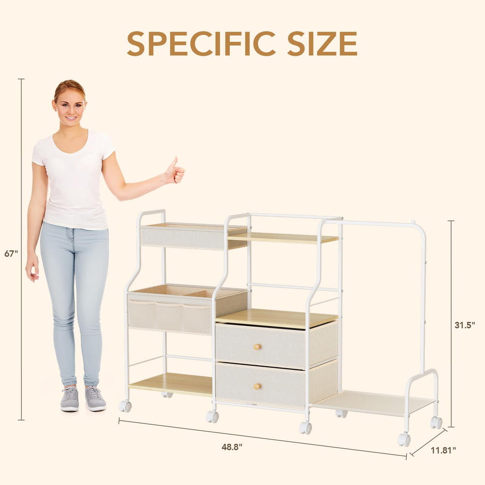 BBLIKE Diaper Caddy drawers-open-shelves organizes bottles and wipes at a glance.