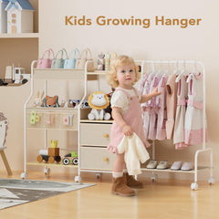 BBLIKE Diaper Caddy hanging rack side-rod keeps onesies handy and wrinkle-free.