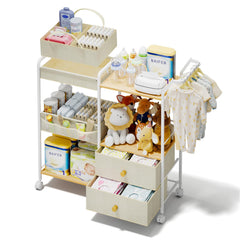 BBLIKE Diaper Caddy Organizer with hanging rack keeps nursery essentials within easy reach.
