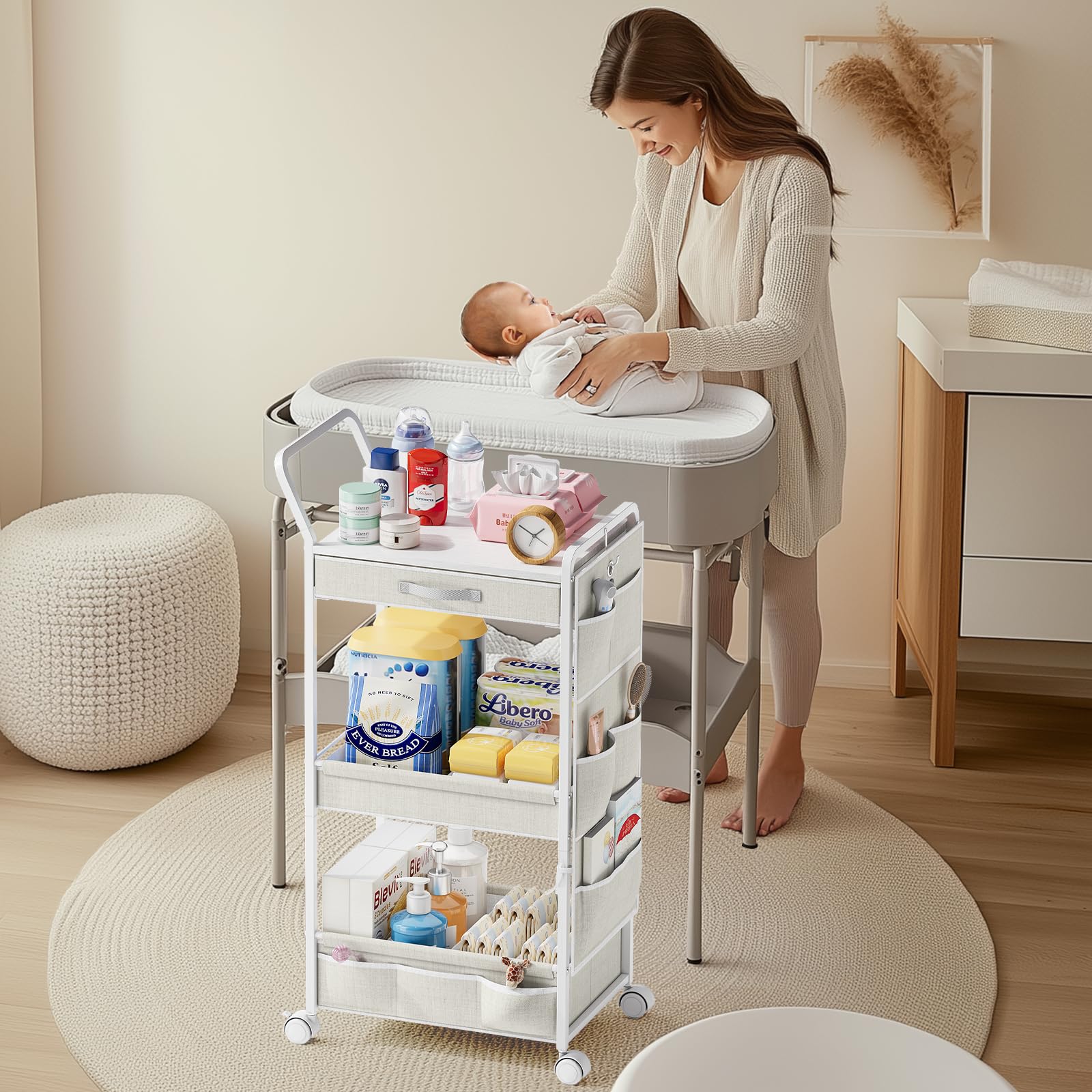 BBLIKE durable metal frame and wooden base withstand heavier items like pumps.