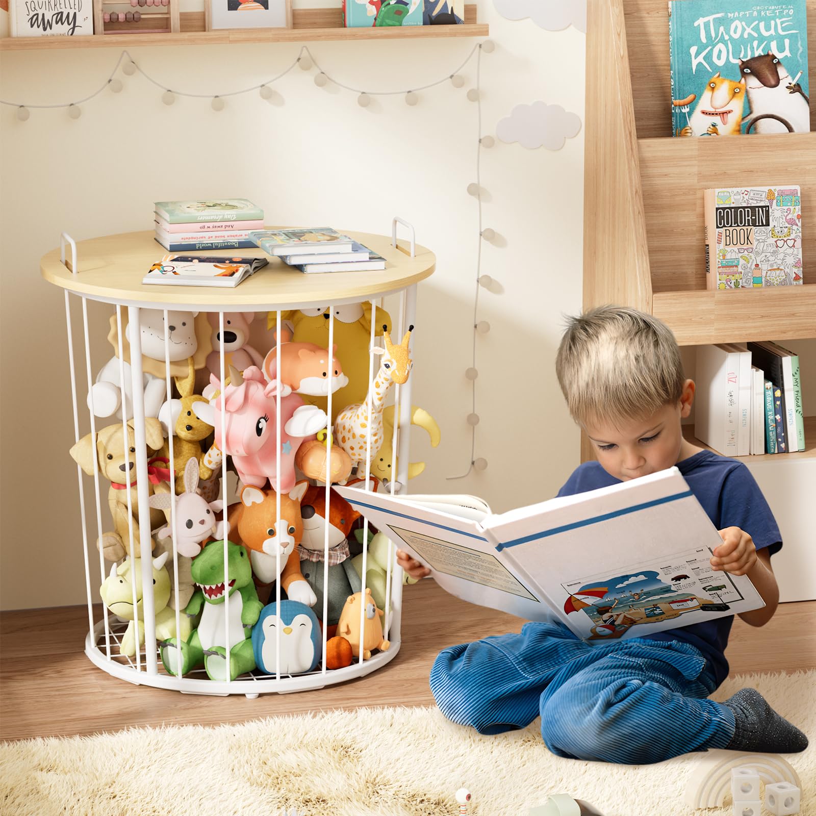 BBLIKE elastic cord design enables quick access and toy visibility for easy tidying.