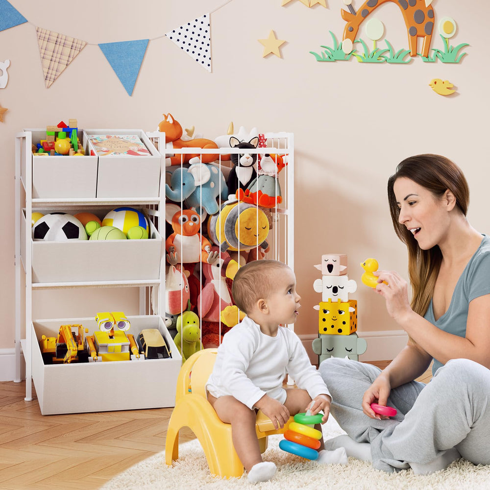 BBLIKE compact dimensions fit small rooms while storing books and plush collections.