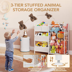 BBLIKE side rack displaying plush toys for quick access during playtime.