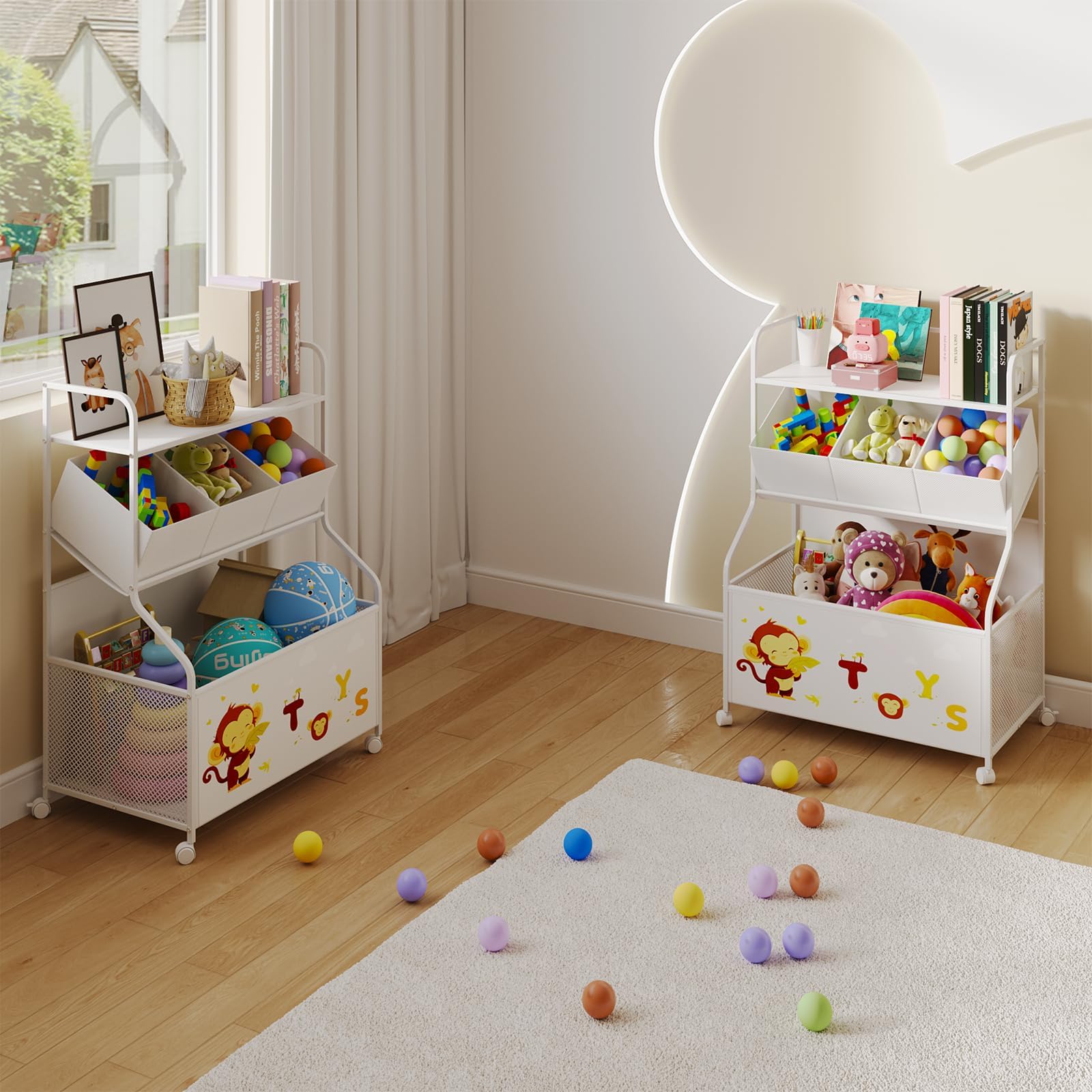 BBLIKE playroom storage three fabric boxes improve organization