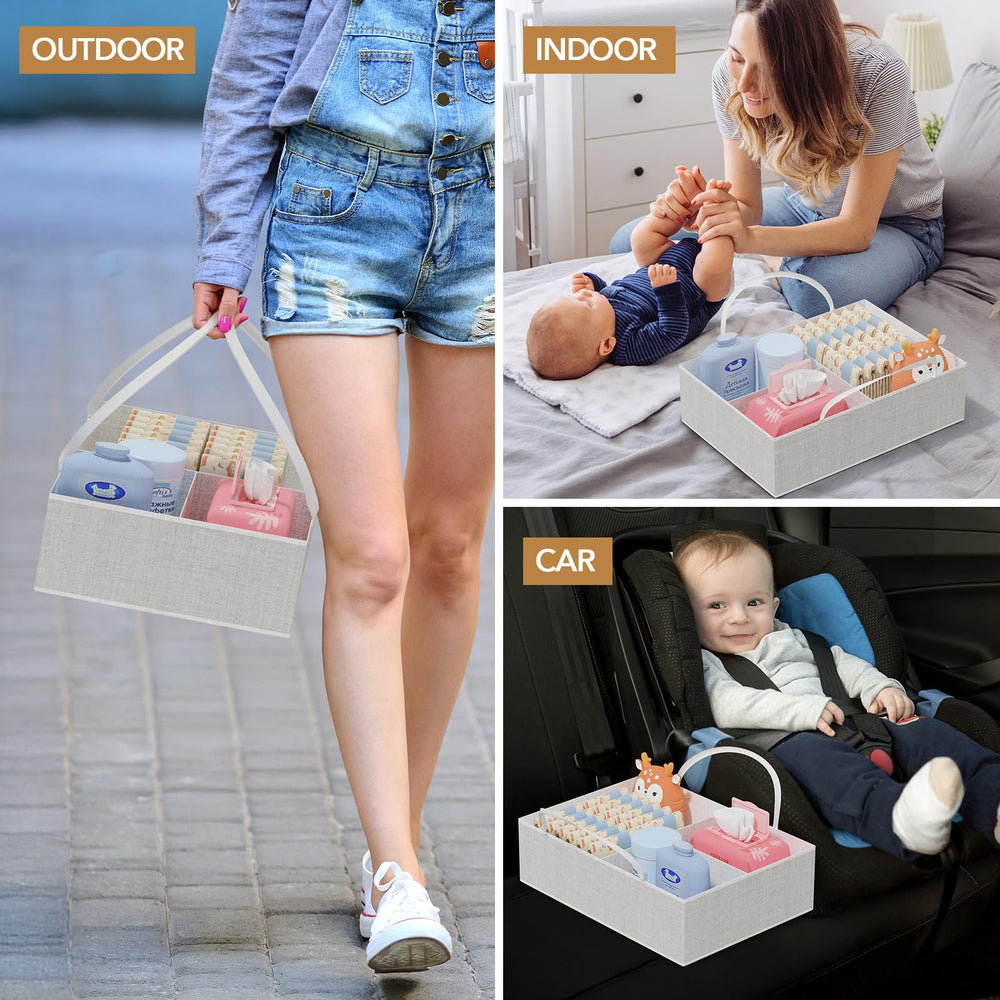 BBLIKE removable diaper caddy basket for on-the-go diapering