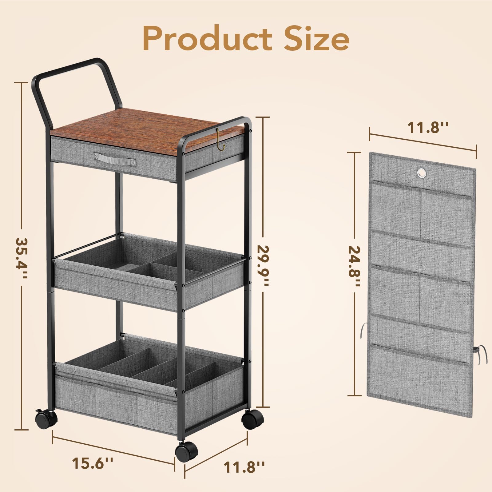 BBLIKE rolling wheels enable easy room-to-room transport during baby care