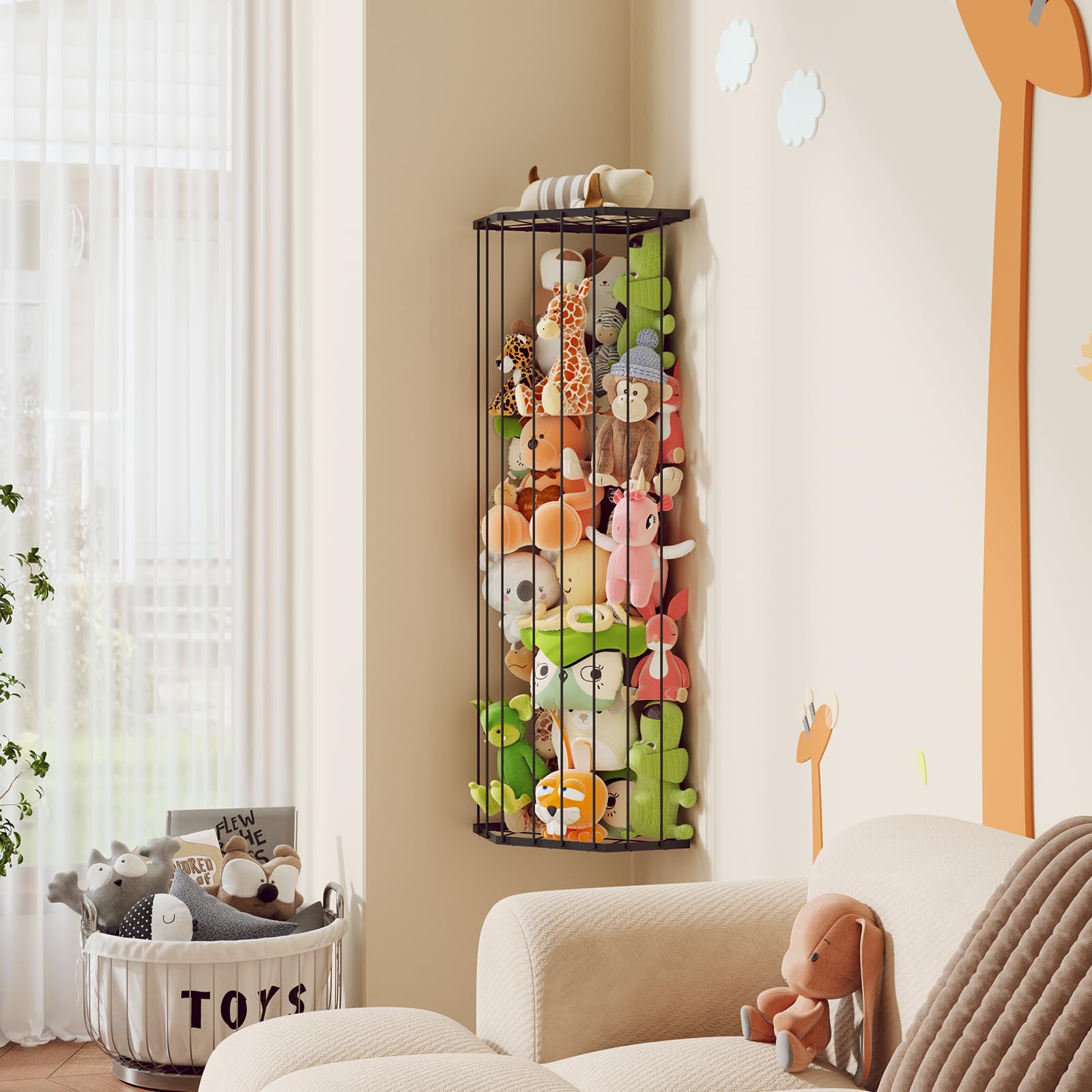 BBLIKE Stuffed Animal Storage Zoo makes cleanup a fun daily habit for kids.
