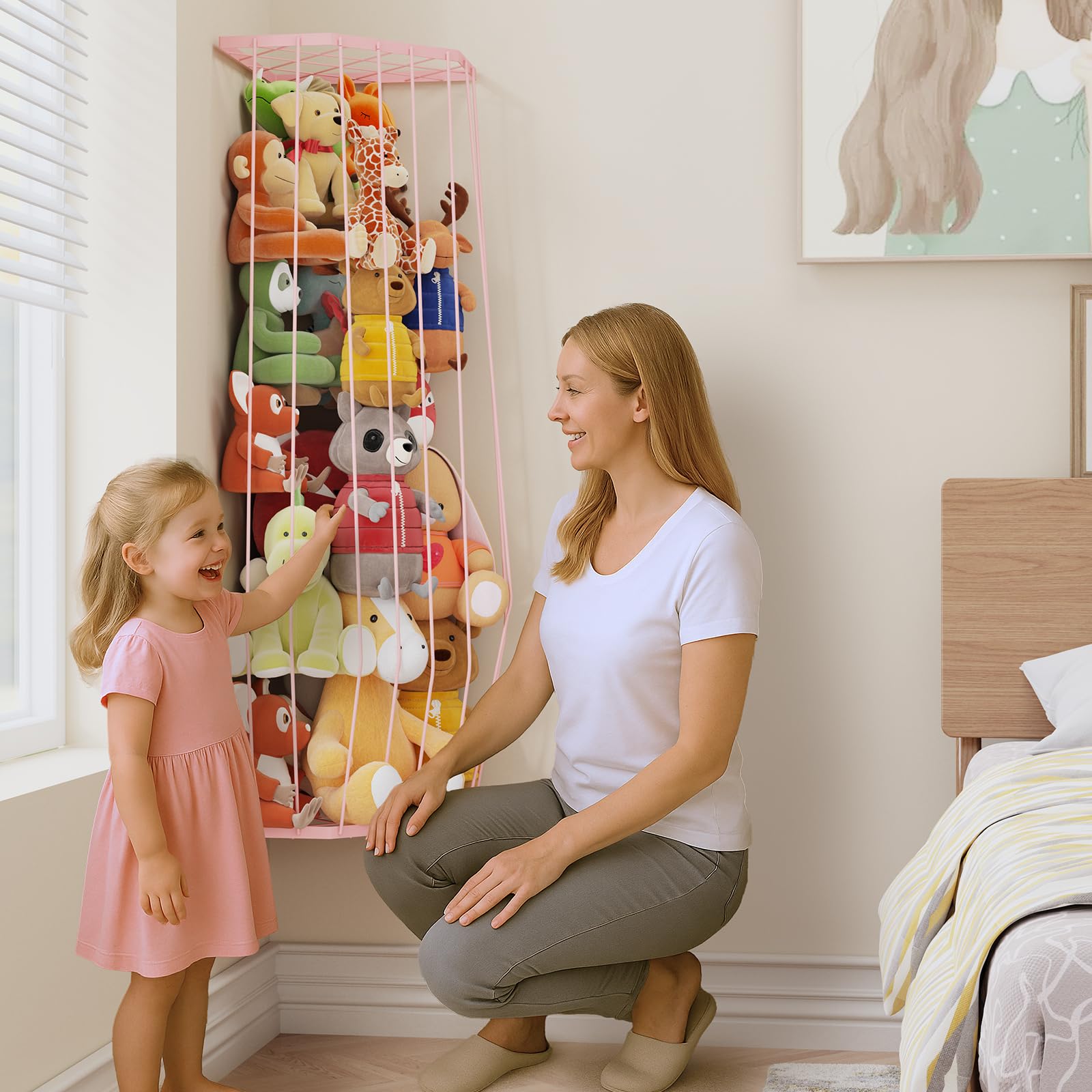 BBLIKE stuffed animal storage zoo visible storage keeps plush toys accessible.