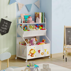 BBLIKE toy chest bookshelf top shelf creates a reading corner