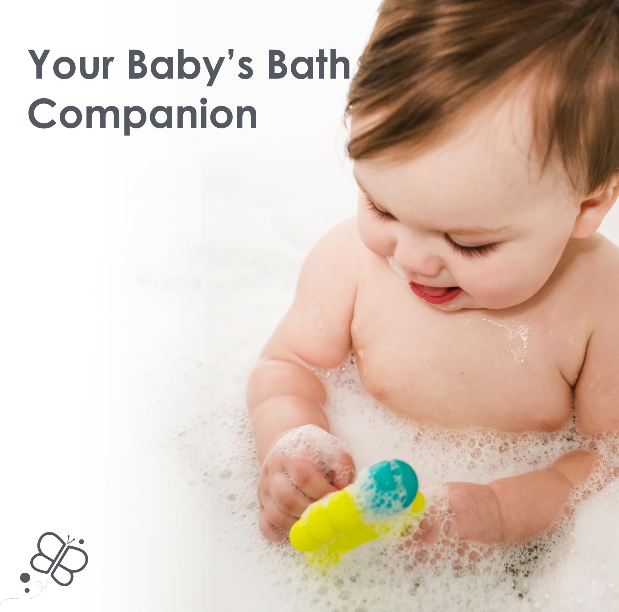 bbluv Kräb bath toy doubles as a safe, engaging bath companion during tub time.