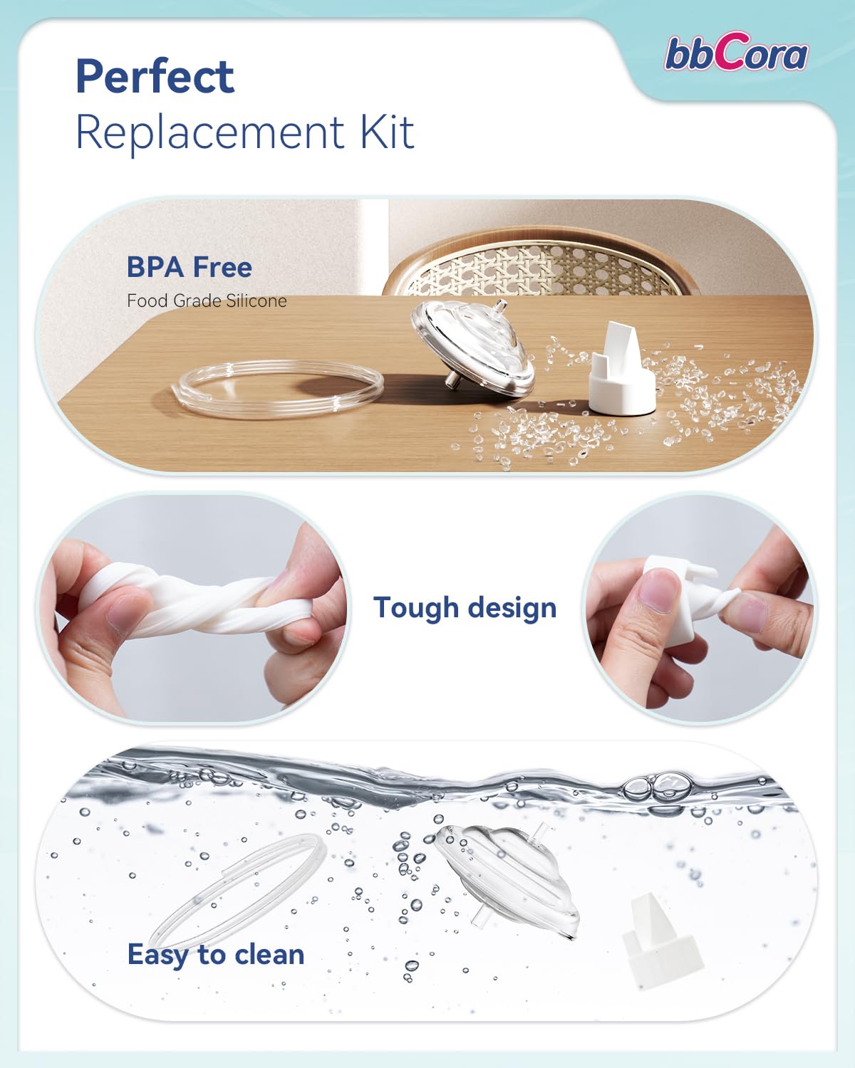 BBCORA BPA-free materials promote safe, food-grade use