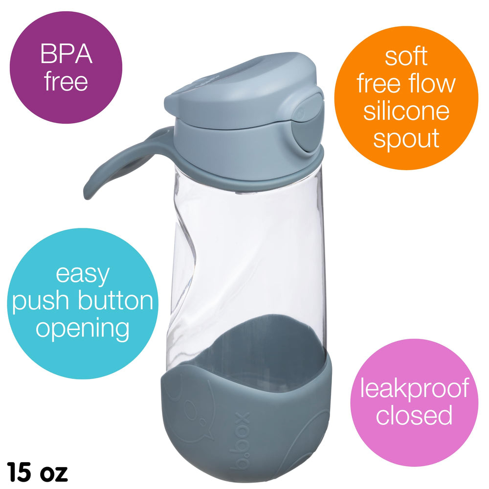 b.box sport spout leak-proof lid prevents spills during school trips and car rides