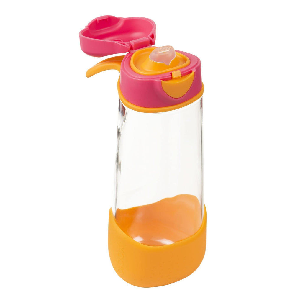 b.box 20 oz Sport Spout bottle with triangle handle for easy grip during active days