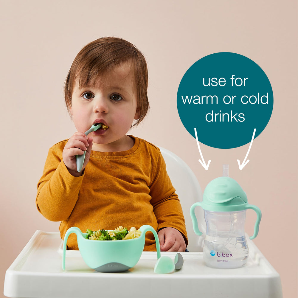 b.box weighted straw feature keeps liquid accessible in multiple angles