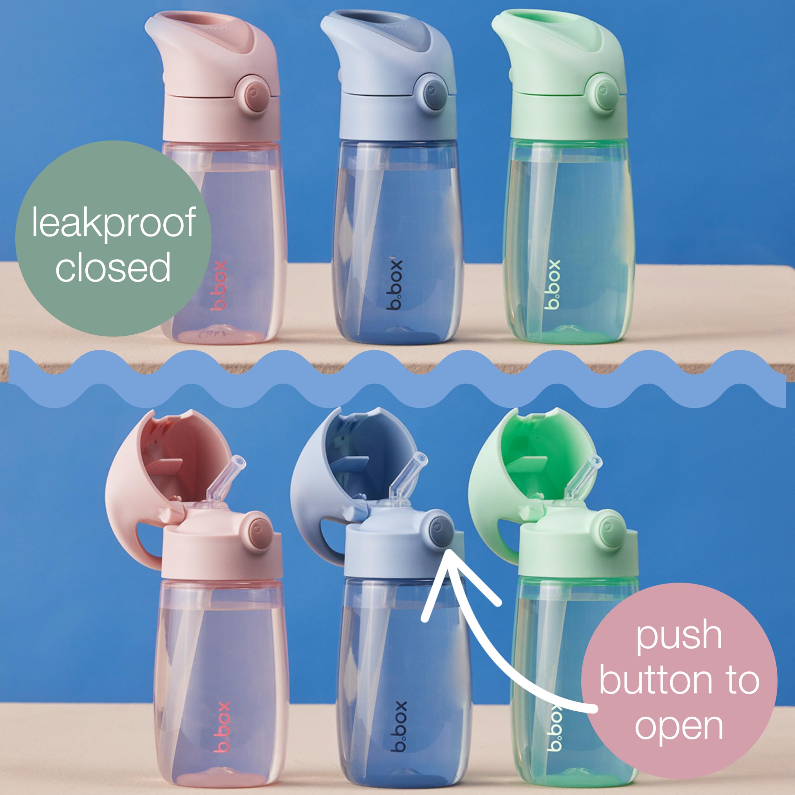 b.box Drink Bottle Jnr compatible base image shows modular base compatibility