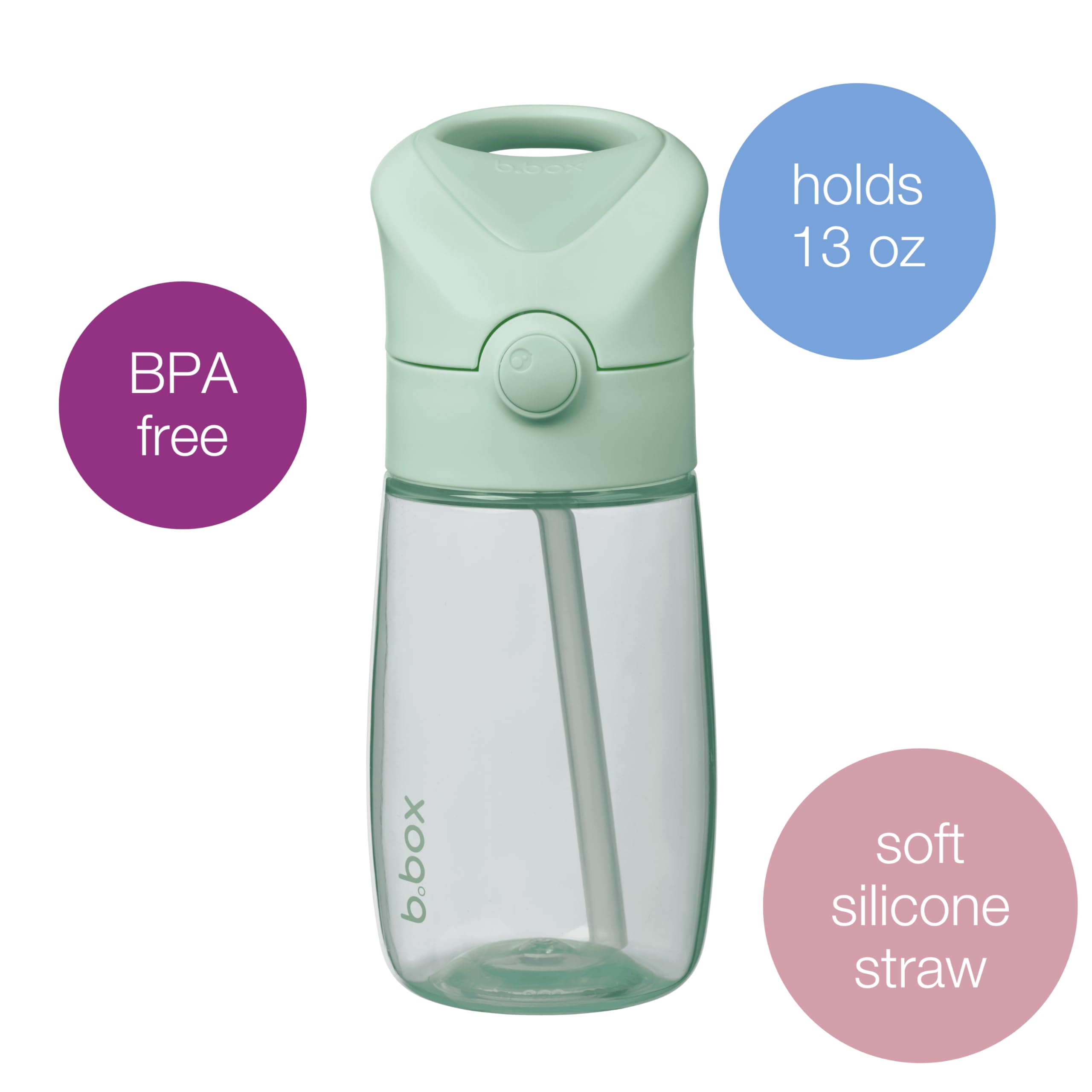 b.box Drink Bottle Jnr handle closeup highlights portable on-the-go carry