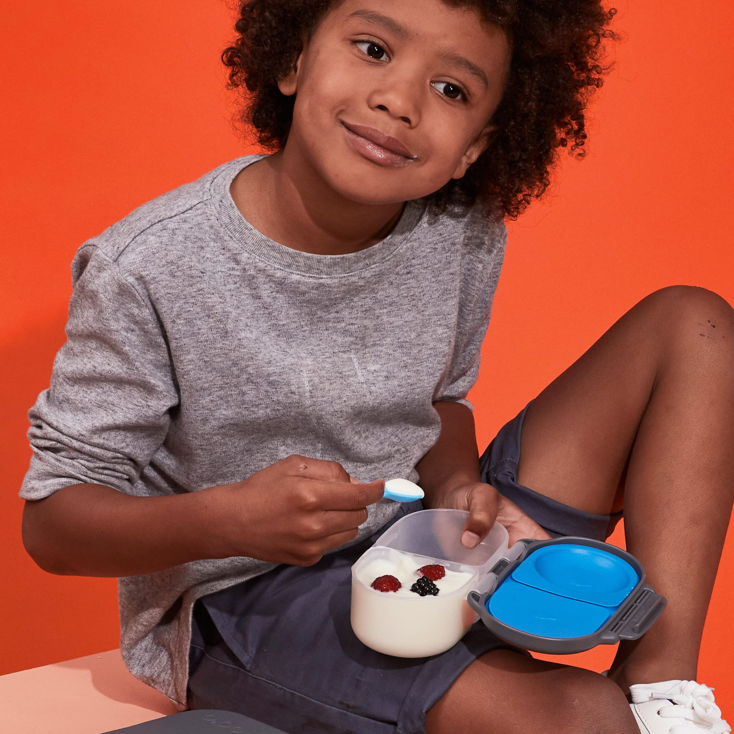 b.box mini spoon easy-grip-large-handle aids precise eating for kids