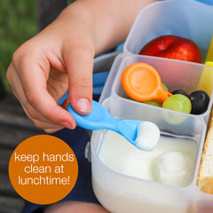 b.box mini spoon paired-with-mini-fork creates a complete lunchset