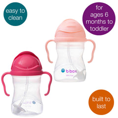 b.box Sippy Cup leak-proof two-way valve prevents spills even when tipped.