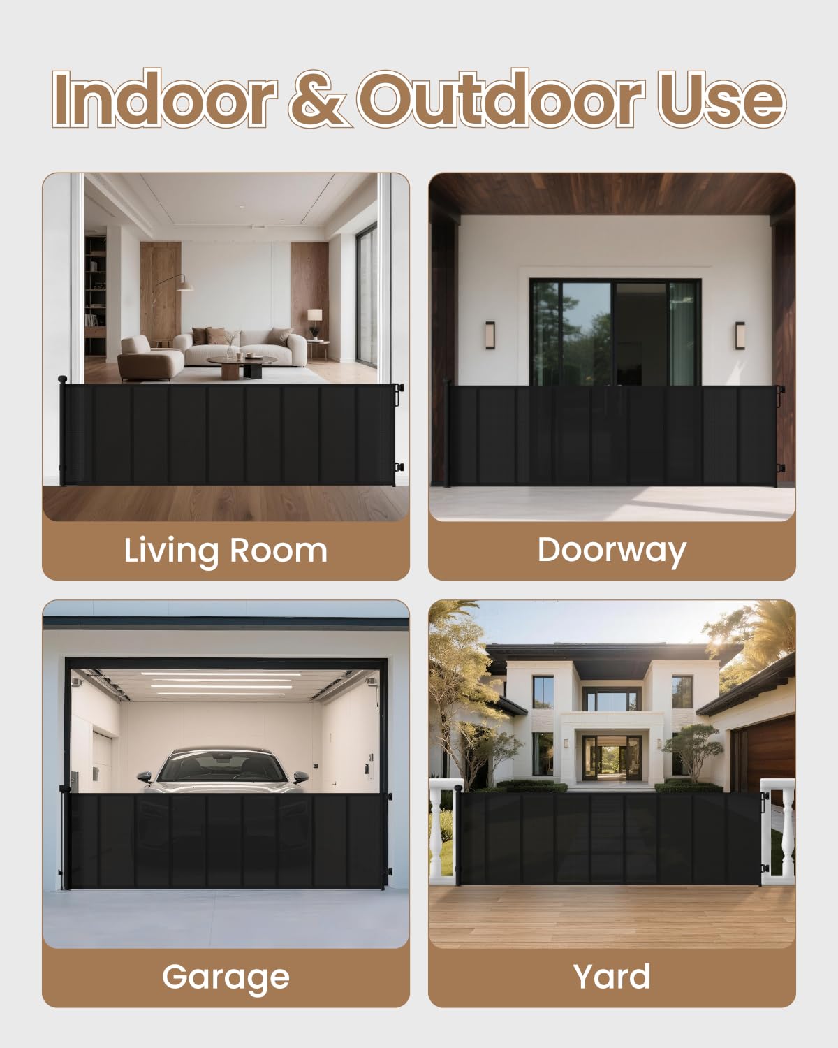 BBsecure 100-wide gate fits staircases and wide openings with adjustable tension.