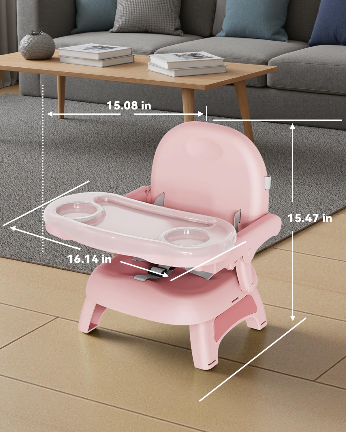 BBsecure anti-slip base keeps seat steady on floors