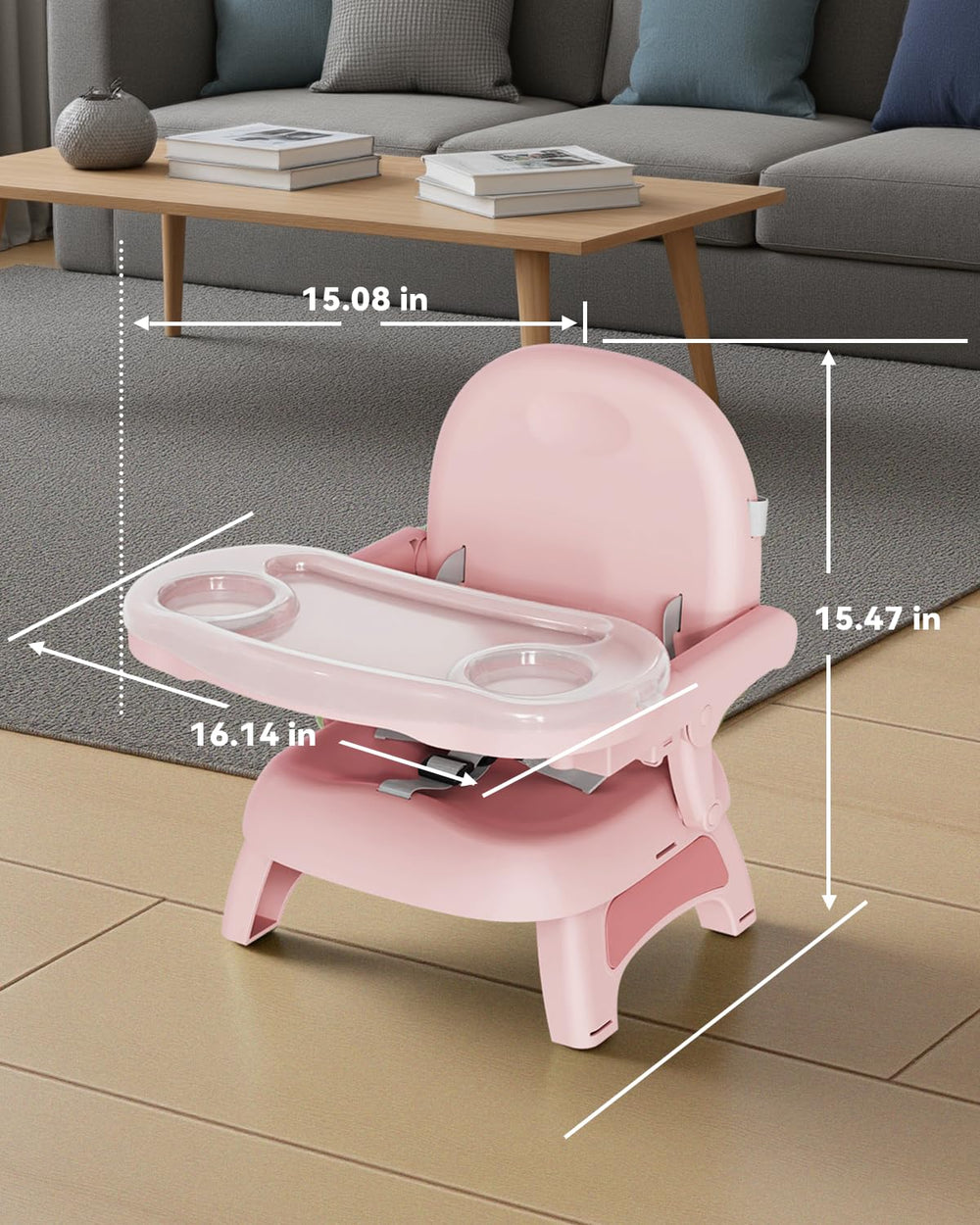 BBsecure anti-slip base keeps seat steady on floors