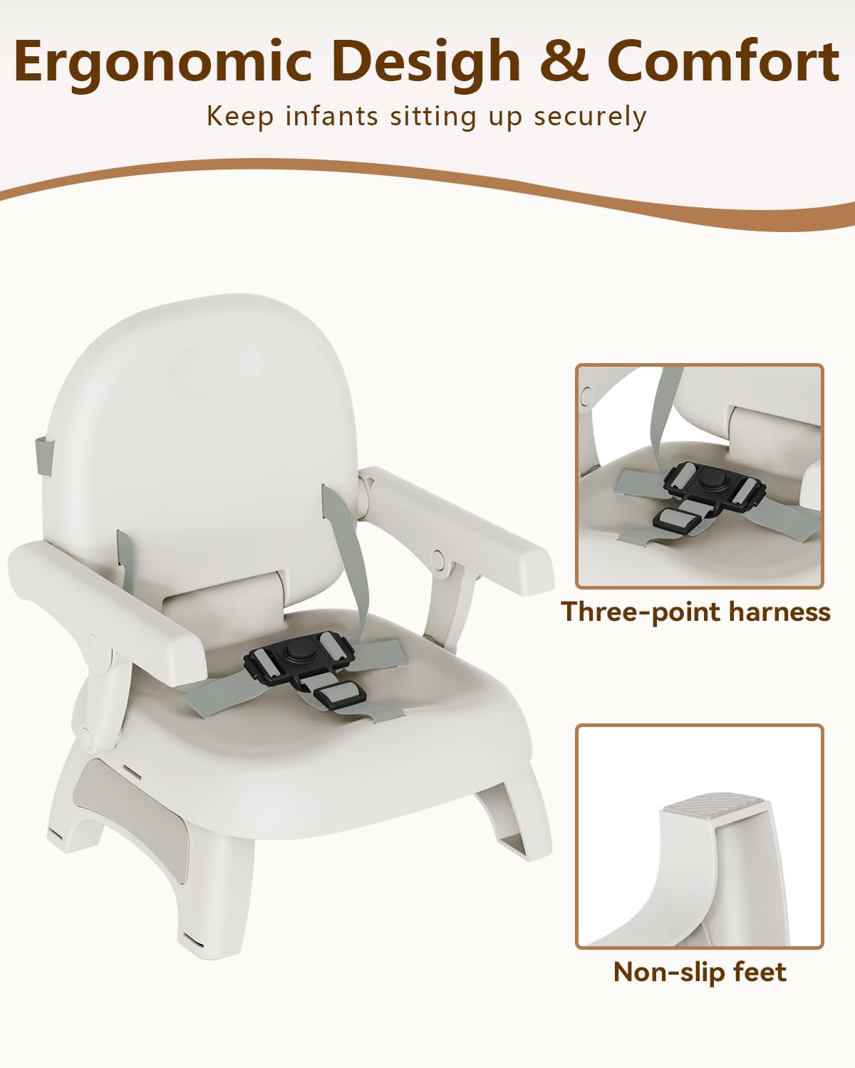 BBsecure booster seat at kitchen table for family meals