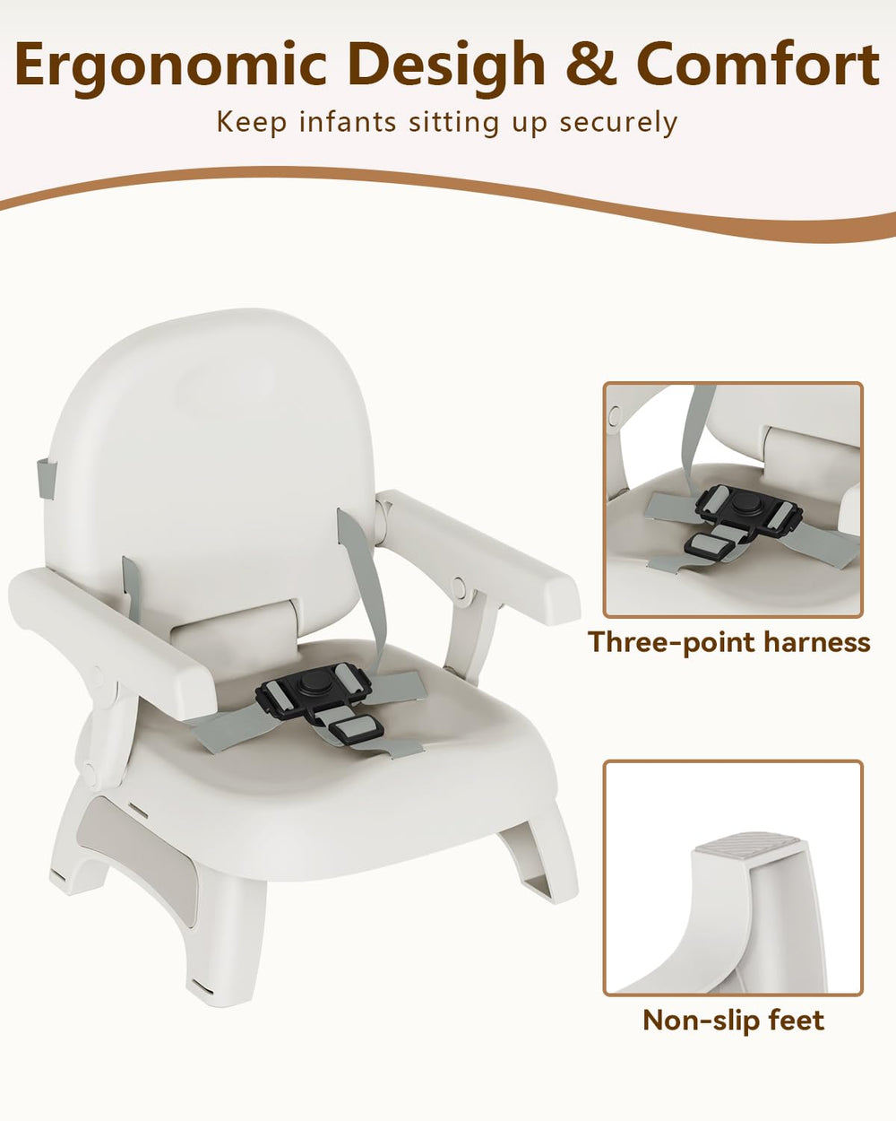 BBsecure booster seat at kitchen table for family meals
