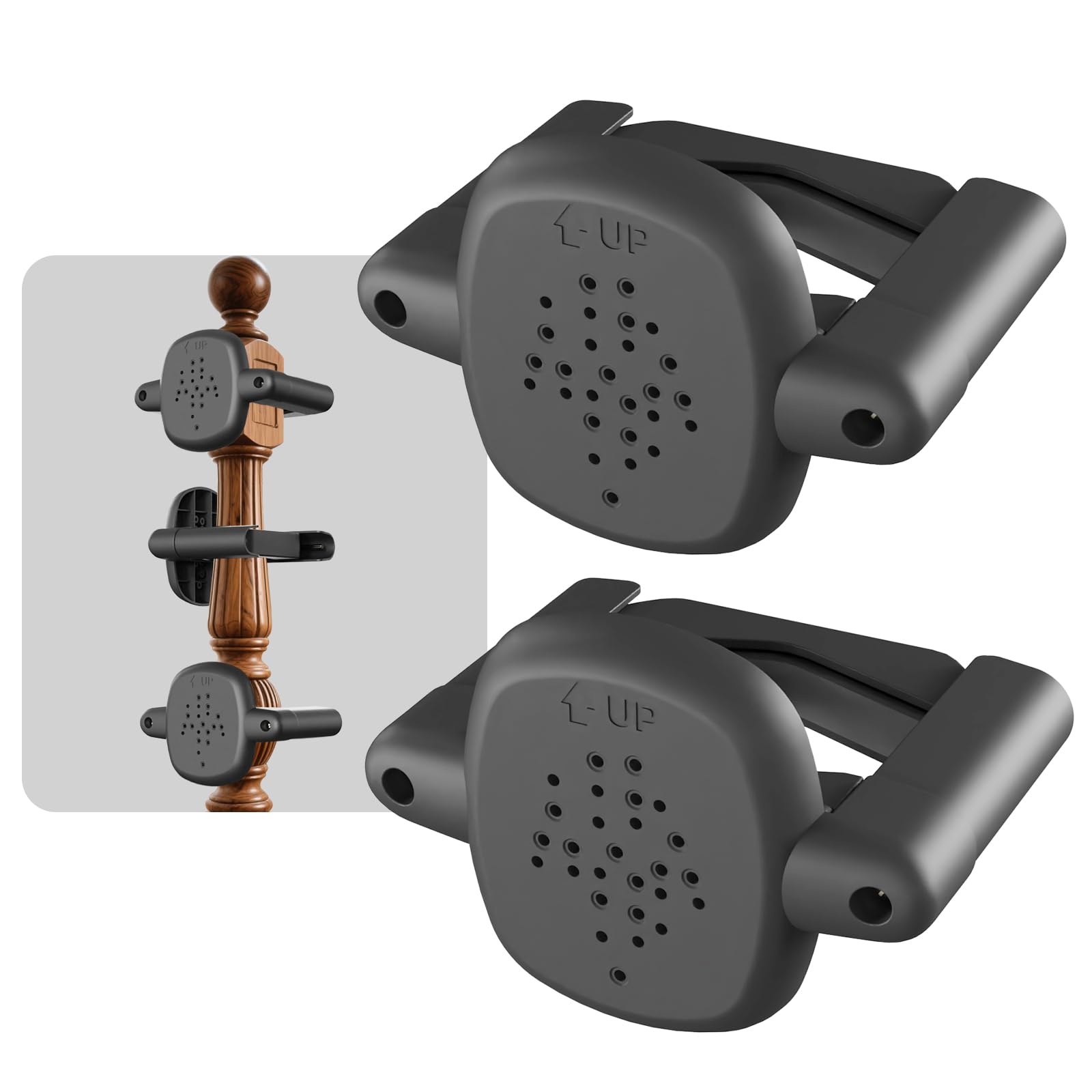 BBsecure baby gate banister adapter wall-mount 2-pack secured on posts