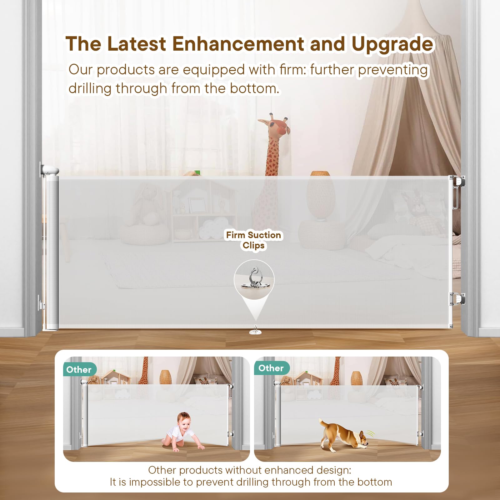 BBsecure adjustable baseboard bracket prevents pinching and protects baseboards