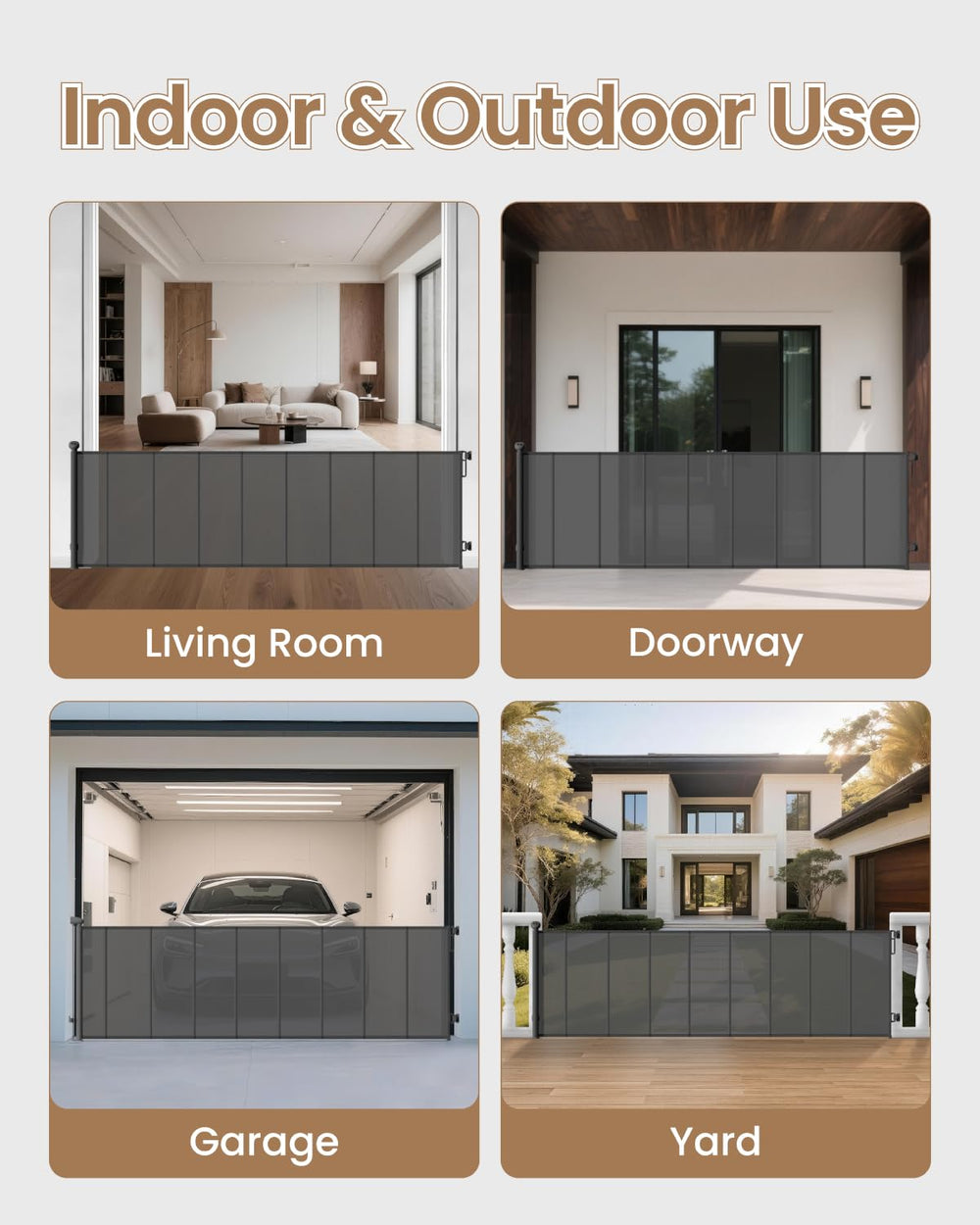 BBsecure gray finish blends with home decor while protecting pets and kids