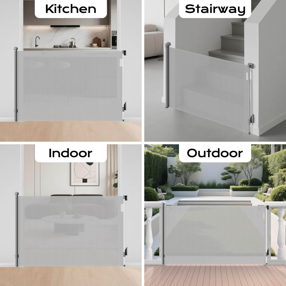 BBsecure gate suitable for indoor and outdoor spaces, expanding child-pet safety.