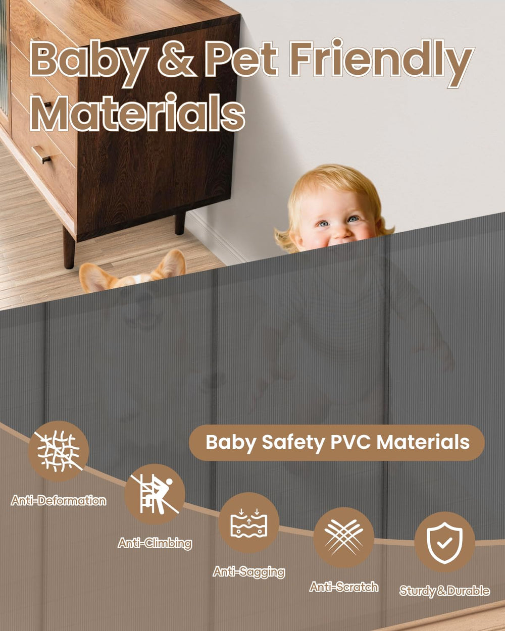 BBsecure reinforced rods prevent sagging, keeping openings secure