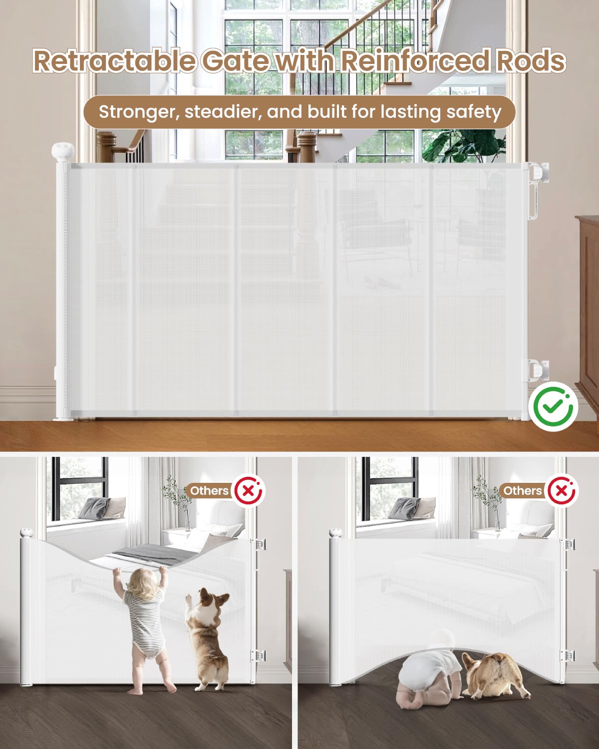 BBsecure baseboard-adjustment feature ensures snug bottom fit