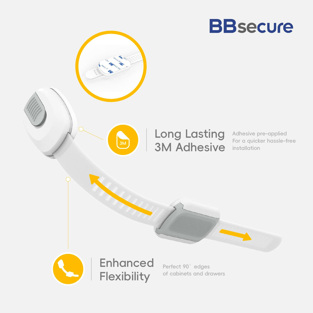 BBsecure soft nylon strap close-up highlights gentle, durable safety material.