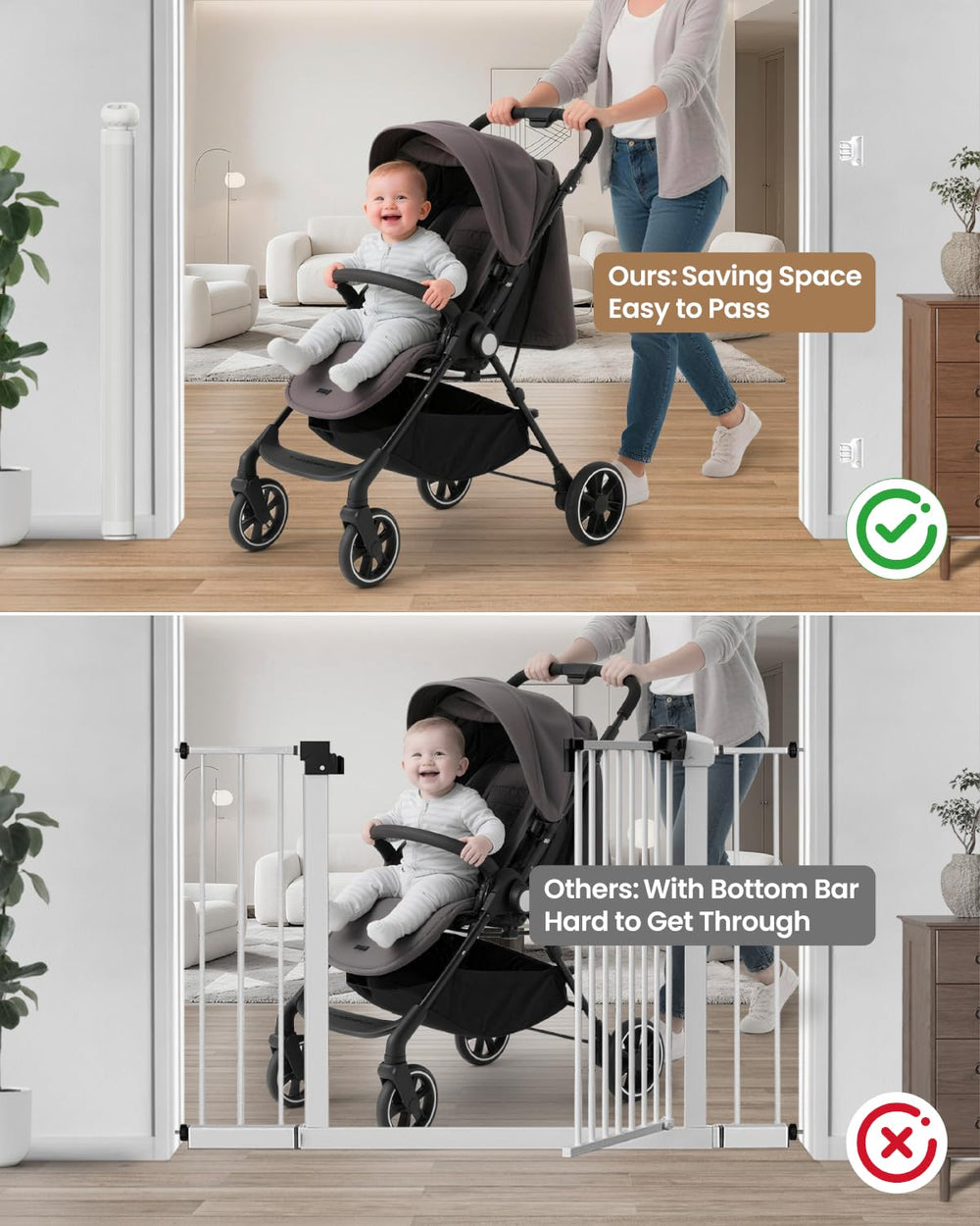 BBsecure retractable design rolls away to keep spaces open and safe