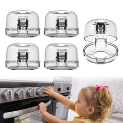 BBsecure stove knob covers dual-button lock prevent curious access in busy kitchens.