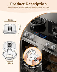 BBsecure stove knob covers clear view design lets you monitor controls safely.